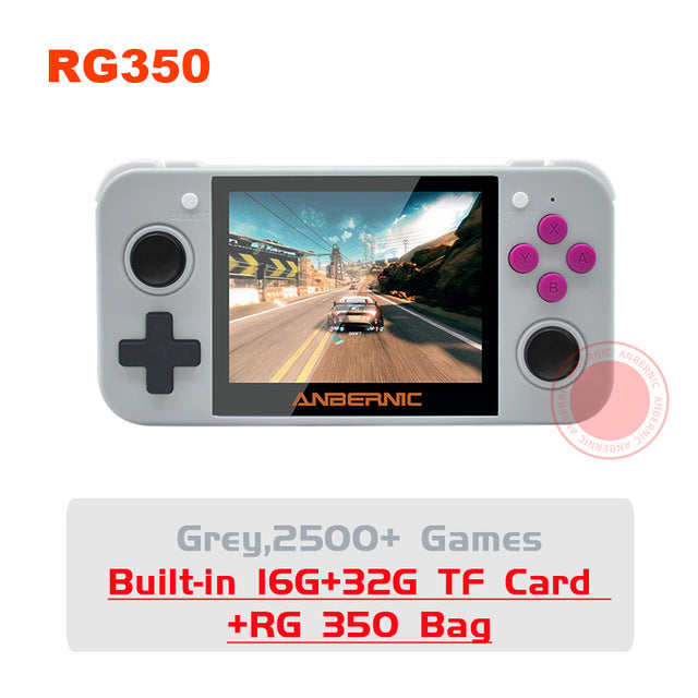 NUEVO ANBERNIC Juego retro 350 Videojuegos Actualización de consola de juegos ps1 juego 64bit opendingux 3.5 pulgadas 2500+ juegos RG350 Regalo infantil IPS
