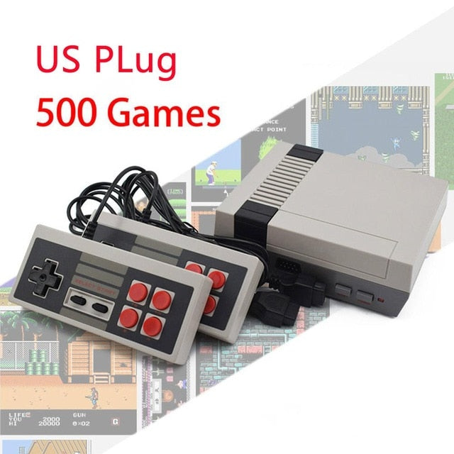 Consola de juegos retro Mini TV Reproductor de juegos portátil de 8 bits Puerto AV Consola de videojuegos para niños Consola de juegos clásica incorporada 500/620