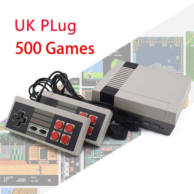 Consola de juegos retro Mini TV Reproductor de juegos portátil de 8 bits Puerto AV Consola de videojuegos para niños Consola de juegos clásica incorporada 500/620